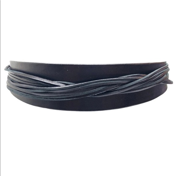 ADA Belt Riley Black Leather Boho Belt NWT - Picture 2 of 7
